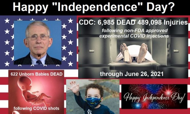 Americans Will Celebrate “Independence Day” as CDC Reveals Almost 7000 DEAD and Half a Million Injured Following COVID Injections?