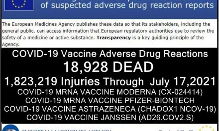 18,928 DEAD, 1.8 Million Injured (50% SERIOUS) Reported in European Union’s Database of Adverse Drug Reactions for COVID-19 Shots