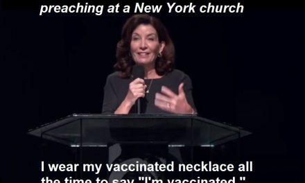 N.Y. Governor Kathy Hochul’s “God” is Satan – Preaches at NYC Church and Proudly Displays the “Mark of the Beast”