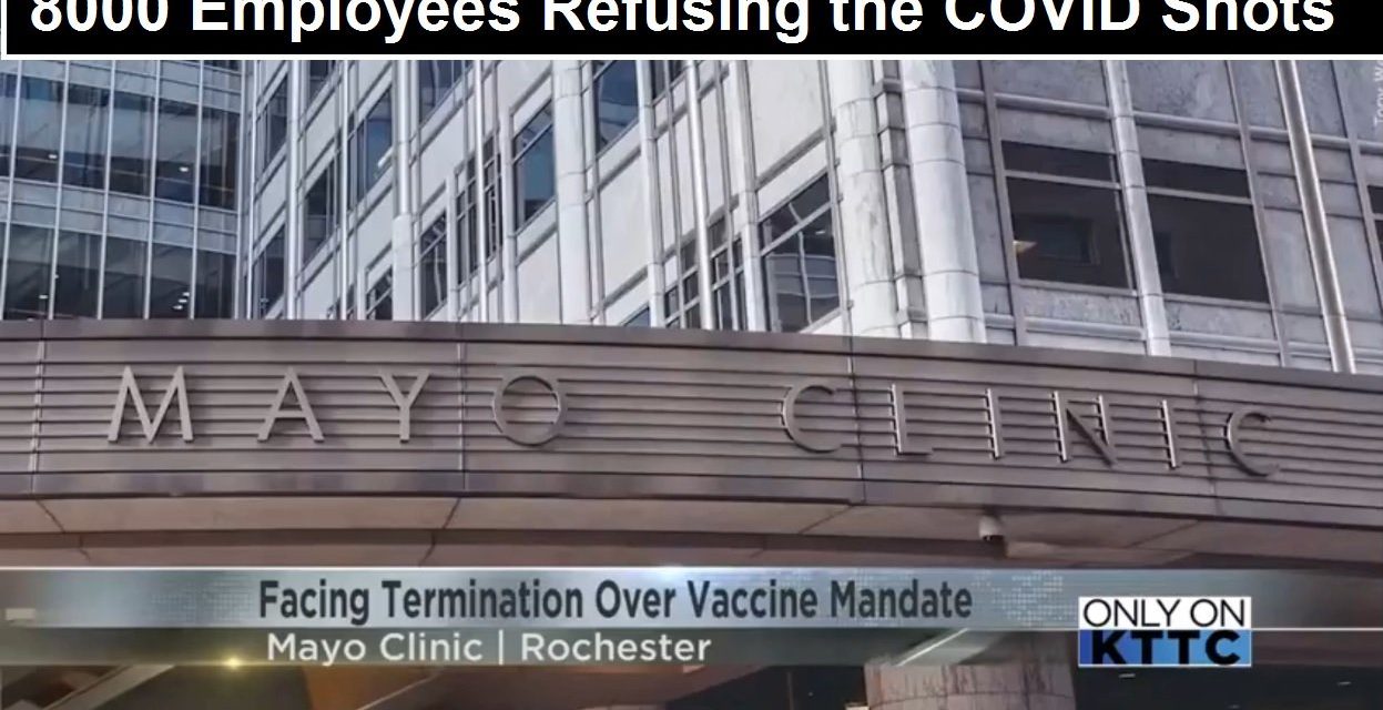 The Destruction of U.S. Medical Care: Mayo Clinic to Lose 8000 Employees who Refuse the COVID-19 Shot