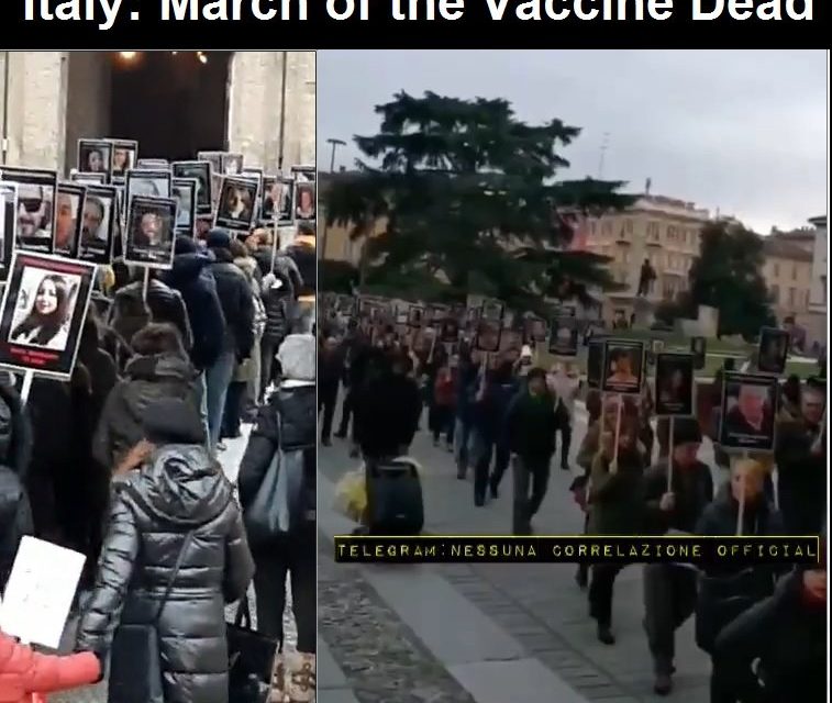 March of the Vaccine Dead Protest in Italy – British Cardiologist Confirms AHA Study that COVID-19 Shots Causing Heart Attacks