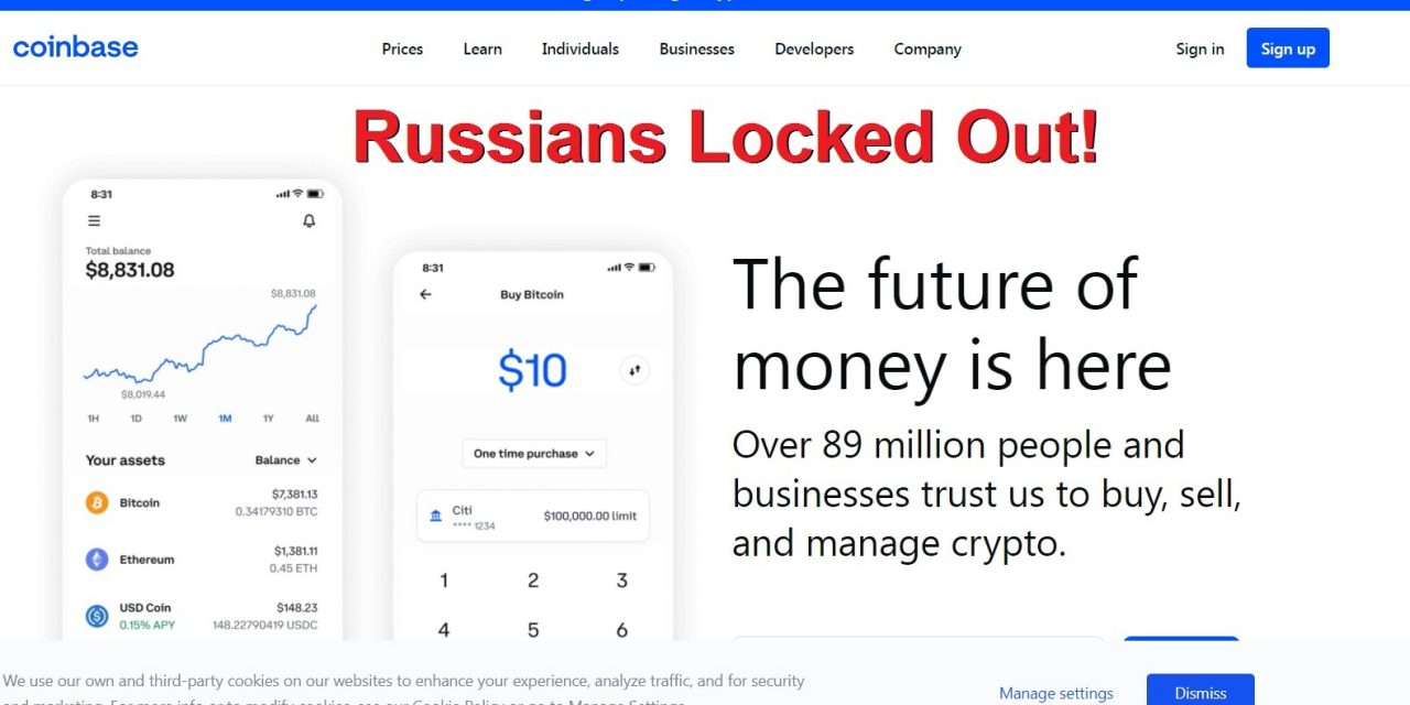 Crypto Currency WARNING! Coinbase Cuts Off 25K Russian Wallets!