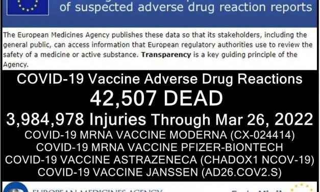 42,507 DEAD 3,984,978 Injured Following COVID Vaccines in European Database of Adverse Reactions